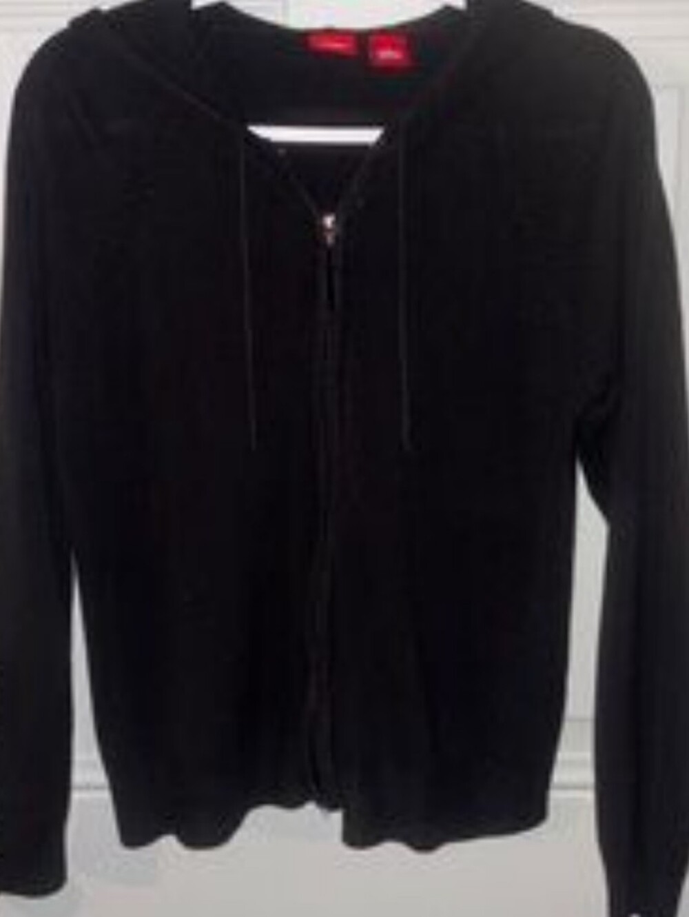 Mossimo Supply Co. Black Zip Front Hooded Cardigan